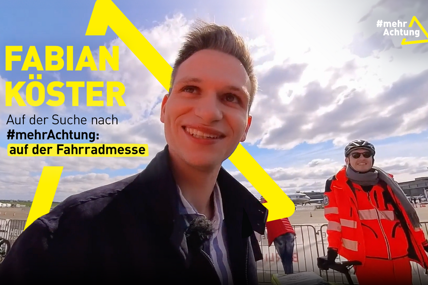 Fabian Köster auf der Suche nach #mehrAchtung im Straßenverkehr. Fabian Köster auf der Suche nach #mehrAchtung im Straßenverkehr.